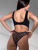 BODY, collection LEO, Lycra/Mesh, Black/Leo, XS