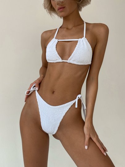 Swimsuit, collection CURLY, Сrinkle White L