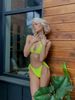 SWIMSUIT with straps, collection CURLY, Сrinkle Yellow, XS