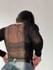 LONGSLEEVE, collection SHADOW, Mesh, Black, L