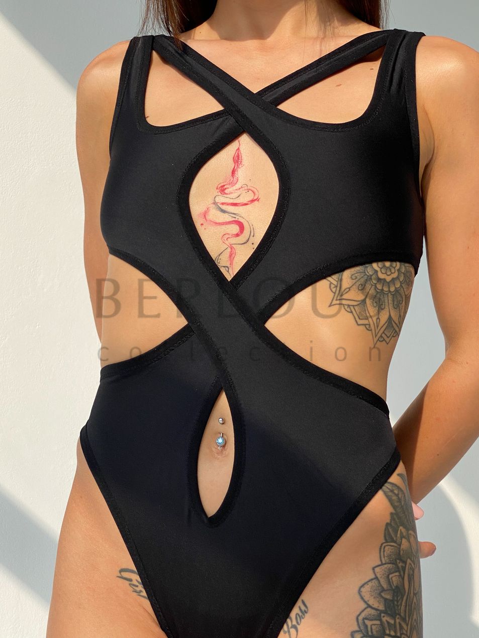 BODYSUIT, collection SOFT, Resilient fabric, Black, XS